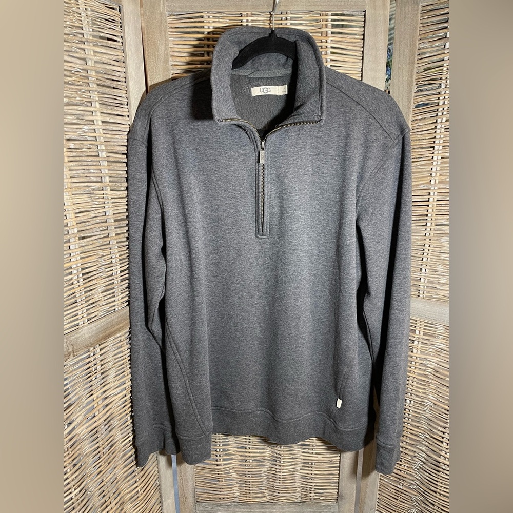 UGG Men's Charcoal Zip-Up Sweater